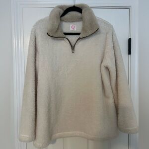 Ivory Faux Fur Pull Over